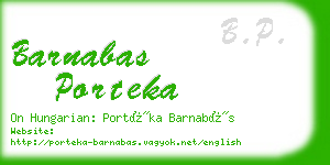 barnabas porteka business card